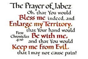 Prayer of Jabez audio video notes. There seems to be some sort of religious thing telling us praying for God's blessings upon us individually is an